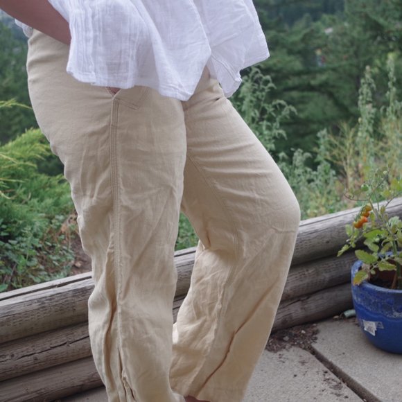 Ralph Lauren Vintage 100% Linen Pants Made In Indonesia - Picture 2 of 5